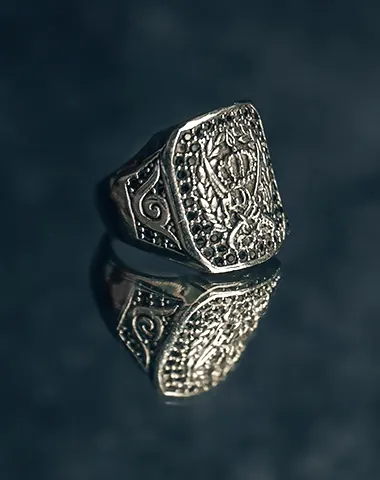 Bague en argent style touareg